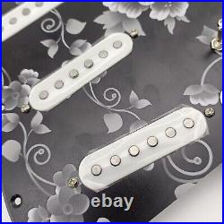 Flowers White Guitar Prewired Loaded Pickguard Fit Fender Stratocaster Strat