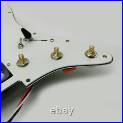 For Fender Strat Guitar Prewired Loaded Pickguard SSH Alnico 5 Humbucker Pickups