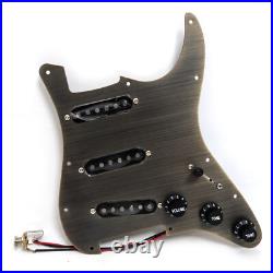 For Strat Guitar Prewired Loaded Pickguard Bronze Aluminum Alnico 5 Pickups Set