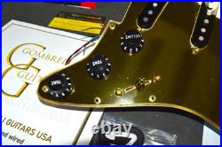 GOLDEN HEART Fender Loaded Stratocaster Pickguard POWERSHIFTER Gold Mirror