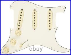 Genuine FENDER Pre-Wired HOT NOISELESS Loaded Strat 11-Hole Pickguard, Parchment