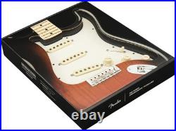 Genuine Fender Pre-Wired Loaded Strat Pickguard Tex-Mex SSS Parchment, 11 hole
