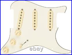 Genuine Fender Pre-Wired Loaded Strat Pickguard Tex-Mex SSS Parchment, 11 hole
