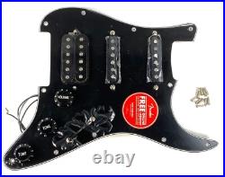 Genuine Fender Squier CLASSIC VIBE Strat LOADED HSS PICKGUARD Black 11-Hole Genuine Fender Squier CLASSIC VIBE Strat LOADED HSS PICKGUARD Black 11-Hole