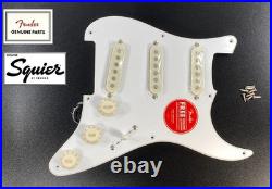 Genuine Fender Squier CLASSIC VIBE Strat LOADED SSS PICKGUARD 8 Hole 50's White