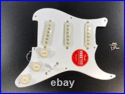 Genuine Fender Squier CLASSIC VIBE Strat LOADED SSS PICKGUARD 8 Hole 50's White