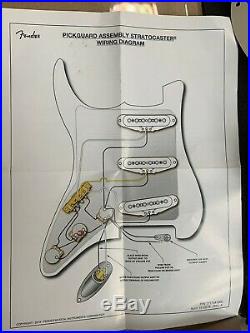 Genuine Fender Strat Stratocaster Tex Mex Loaded Pre-wired Pickguard Parchment