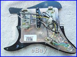 Genuine Fender Stratocaster Double Fat Strat HSH Loaded Pickguard Black/White