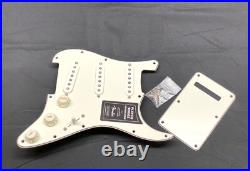 Genuine MIM Fender LOADED PICKGUARD Strat Pickup Set SSS Parchment Stratocaster