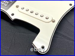 Genuine MIM Fender LOADED PICKGUARD Strat Pickup Set SSS Parchment Stratocaster