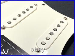 Genuine MIM Fender LOADED PICKGUARD Strat Pickup Set SSS Parchment Stratocaster