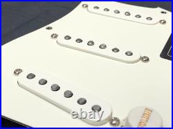 Genuine MIM Fender LOADED PICKGUARD Strat Pickup Set SSS Parchment Stratocaster