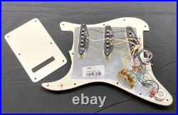 Genuine MIM Fender LOADED PICKGUARD Strat Pickup Set SSS Parchment Stratocaster