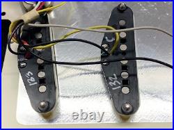 Genuine MIM Fender LOADED PICKGUARD Strat Pickup Set SSS Parchment Stratocaster