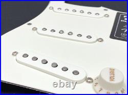 Genuine MIM Fender LOADED PICKGUARD Strat Pickup Set SSS Parchment Stratocaster