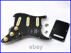 Genuine MIM Player II Fender LOADED PICKGUARD Strat Pickup Set SSS Black