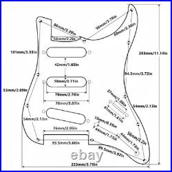 Gilmour-Style Strat Loaded Pickguard DSOTM Tone Black 3-Ply Dark Moon