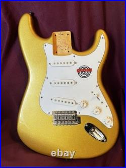 Gold HHH SSS HSS Fender Squier STRAT BODY HARDWARE With Loaded Indiana Pickguard