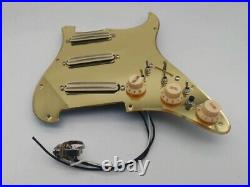 Gold Mirror Guitar Prewired Loaded Multifunctional Pickguard Fit Fender Strat