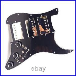 HHH Prewired Loaded Pickguard Ainico 5 Humbucker Pickups for Fender Strat Guitar HHH Prewired Loaded Pickguard Ainico 5 Humbucker Pickups for Fender Strat Guitar