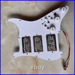 HHH Prewired Loaded Pickguard Ainico 5 Humbucker Pickups for Fender Strat Guitar