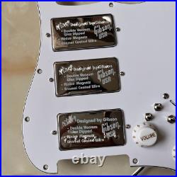 HHH Prewired Loaded Pickguard Ainico 5 Humbucker Pickups for Fender Strat Guitar