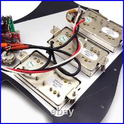 HHH Prewired Loaded Pickguard Ainico 5 Humbucker Pickups for Fender Strat Guitar HHH Prewired Loaded Pickguard Ainico 5 Humbucker Pickups for Fender Strat Guitar