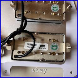 HHH Prewired Loaded Pickguard Ainico 5 Humbucker Pickups for Fender Strat Guitar