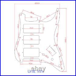 HHH Prewired Loaded Pickguard with Humbucker Pickups for Fender Strat Guitar