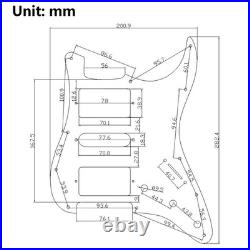 HSH Prewired Loaded Pickguard with Ainico 5 Pickups for Fender Strat Guitar