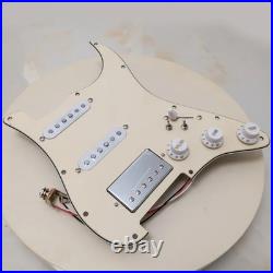 HSS Cream Guitar Loaded Prewired Pickguard Plate, Alnico Pickups Fit Strat ST