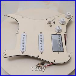 HSS Cream Guitar Loaded Prewired Pickguard Plate, Alnico Pickups Fit Strat ST