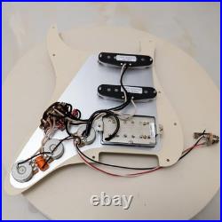 HSS Cream Guitar Loaded Prewired Pickguard Plate, Alnico Pickups Fit Strat ST
