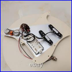 HSS Cream Guitar Loaded Prewired Pickguard Plate, Alnico Pickups Fit Strat ST
