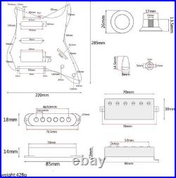 High Output Alnico V SSH Pickup Set for Stratocaster Loaded Pickguard Upgrade