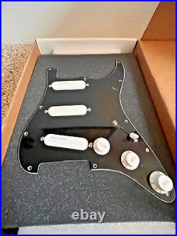 Lace Sensor 44513-02 Blue/Silver/Red Loaded Stratocaster Pickguard Black