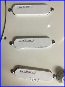 Lace Sensor (Guitar Pick up) Blue, Silver, Red Loaded Pickguard White