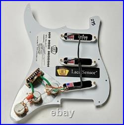 Lace Sensor Triple Gold Loaded Pickguard for Strat, WHITE, 21042