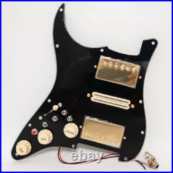 Left Hand Prewired Loaded Pickguard for Fender Strat Guitar, 11 Hole, Alnico 5
