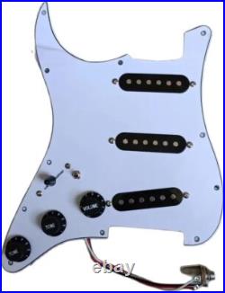 Left-Handed SSS Prewired Strat Guitar Pickguard Set Loaded Strat Scratchplate