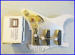 Lindy Fralin Loaded Prewired Strat Pickguard Real 54's Aged Cream on Black USA