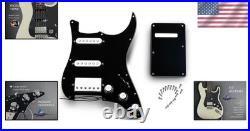 Loaded SSH Strat Pickguard Black Alnico V Pickups Wax Potted 500k Pots