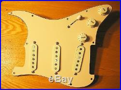 Loaded Strat Pickguard Dimarzio Area 58, 67, 61 with 7way Switch All Mint Green