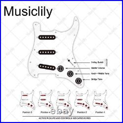Loaded Strat Pickguard with Alnico 5 Pickups for Squier & American Strat, 3Ply B