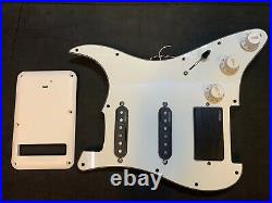 Loaded Strat pickguard with Fishman Fluence HSS pickups and power pack