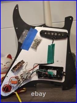 Loaded Stratocaster Pickguard With EMG Humbucker And Kill Switch
