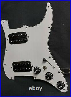 Loaded White Tux HH Stratocaster Pickguard WithGM Fat Head Invader Style PUPS