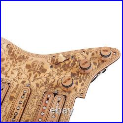 Maple HSH Loaded Prewired Guitar Pickguards Pickups for ST Strat Anti-scratch