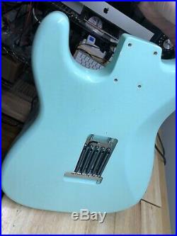 Mjt Ash Strat Body In Sea foam Green Loaded With Callaham And 920d Pickguard