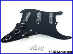 NEW Fender Stratocaster LOADED PICKGUARD Strat C Shop 69 Black 1 Ply 8 Hole